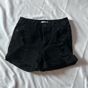 Rue21 Black Distressed Jean Shorts